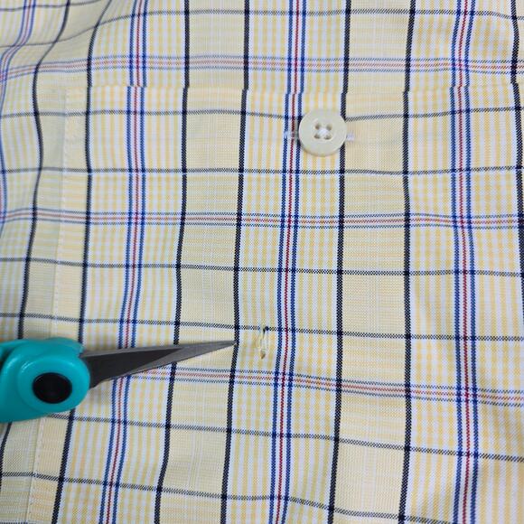 Orvis Button Front Shirt Lot of 2 Men's XL Green & Yellow Plaid Casual As Is - Picture 9 of 15